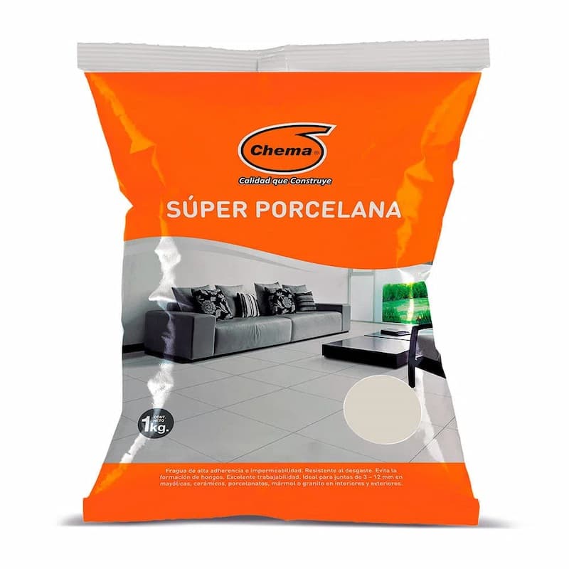 PORCELANA BLANCO HUMO 1 KG CHEMA